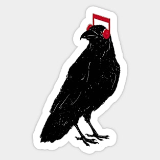 Music Crow Sticker